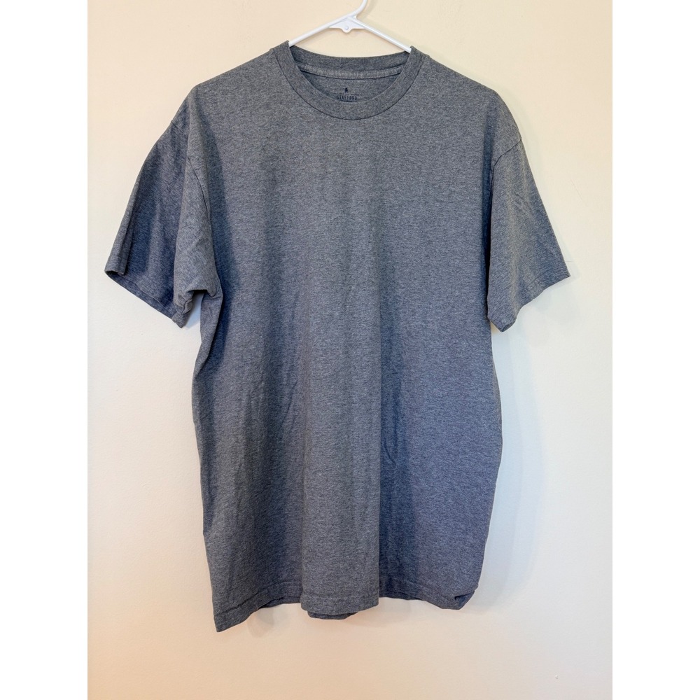Stafford Mens Classic Fit Premium Performance Heavyweight Cotton T-Shirt Gray L
